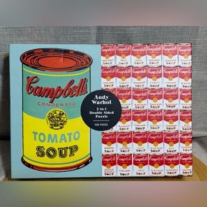 Galison Andy Warhol Soup Can 2-in-1 Double Sided 500 Piece Puzzle